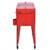 Red Portable Outdoor Patio Cooler Cart - Color: Red D681-OP2979