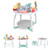 5-in-1 Baby Activity Center Interactive Bounce Seat with Removable Toys-White - Color: White D681-TM10116WH