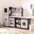 Corner Toy Kitchen Set with Light with Sounds Interactive-Dark Brown - Color: Dark Brown D681-TP10223CF