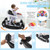 6 in 1 Foldable Baby Walker with Adjustable Height-Black - Color: Black D681-BC10167BK