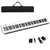 88-Key Portable Full-Size Semi-weighted Digital Piano Keyboard-White - Color: White D681-MU10068WH