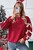 Fiery Red Contrast Bow Decor Dropped Sleeve Crewneck Sweatshirt T543-8793114050802