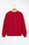 Fiery Red Contrast Bow Decor Dropped Sleeve Crewneck Sweatshirt T543-8793114050802