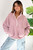 Fushia Stand Neck Half Button Zip Pocket Plush Sweatshirt T543-8798845501682