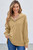 Simply Taupe Solid Ribbed Knit Buttoned Drop Shoulder Oversized Hoodie T543-8797464625394