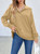 Simply Taupe Solid Ribbed Knit Buttoned Drop Shoulder Oversized Hoodie T543-8797464625394