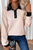 Oatmeal Textured Colorblock Edge Buttoned Collar Sweatshirt T543-8786255773938