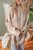 Pale Khaki Solid Color Cable Knit Ribbed Loose Sweater T543-8797499425010