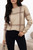 Khaki Plaid Pattern Knitted Drop Shoulder Sweater T543-8797439295730