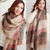Color: Pink - Rust - Black - Wrap Me Softly Cotton Shawl With Fringe K290-9374993093