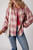 Pink Plaid Print Chest Pocket Long Sleeve Shacket T543-8783378448626