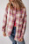 Pink Plaid Print Chest Pocket Long Sleeve Shacket T543-8783378448626