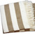 Cream and Stone Slanted Stripe Fringed Throw Blanket N270-475719