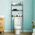 3-Tier Over-The-Toilet Bathroom Spacesaver Storage Rack-Silver - Color: Silver D681-HW66297