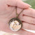 BEACH GIRL Sea Shells In Glass Locket Pendant Necklace F369-5352214277