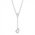 3W425 - Rhodium Brass Necklace with AAA Grade CZ  in Clear A874-3W425