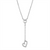 3W425 - Rhodium Brass Necklace with AAA Grade CZ  in Clear A874-3W425