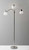 69" Nickel Three Light Tree Floor Lamp with White Bowl Shade N270-372611