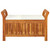  Garden Storage Bench Cream White, Natural Wood A949-319714