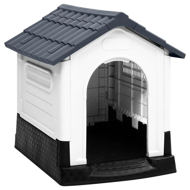  Dog House Grey, White, Black Polypropylene Small Durable A949-152228