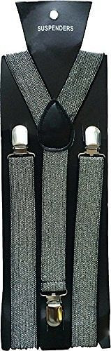 Halloween Wholesalers Men s Suspenders Silver Glitter N274-FC01100621