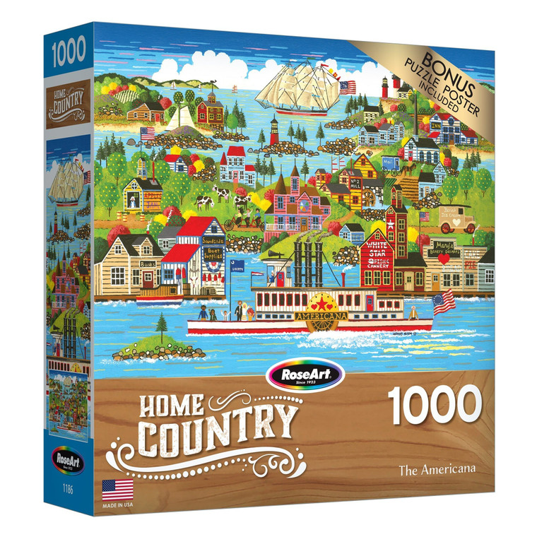 RoseArt Home Country Jigsaw Puzzle 1000 Pieces 20 X27 Americana Pack of 1 N274-NM01717259_1