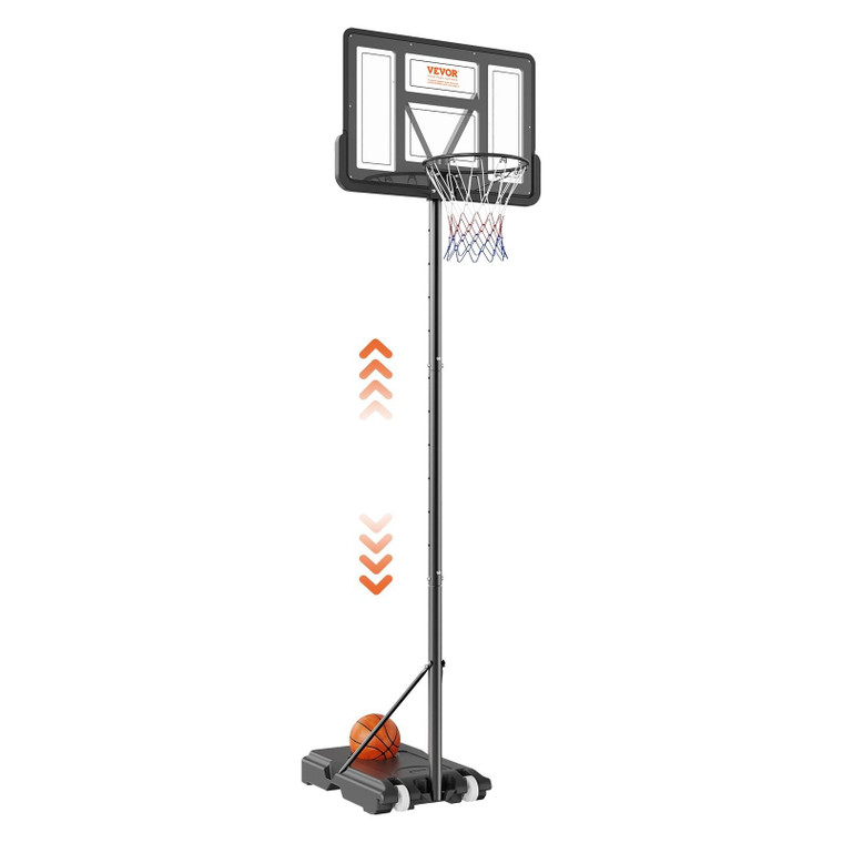 Basketball Hoop, 4-10 ft Adjustable Height Portable Backboard System, 44 inch Basketball Hoop & Goa E415-LQK44CKWDJ00OBGUSV0