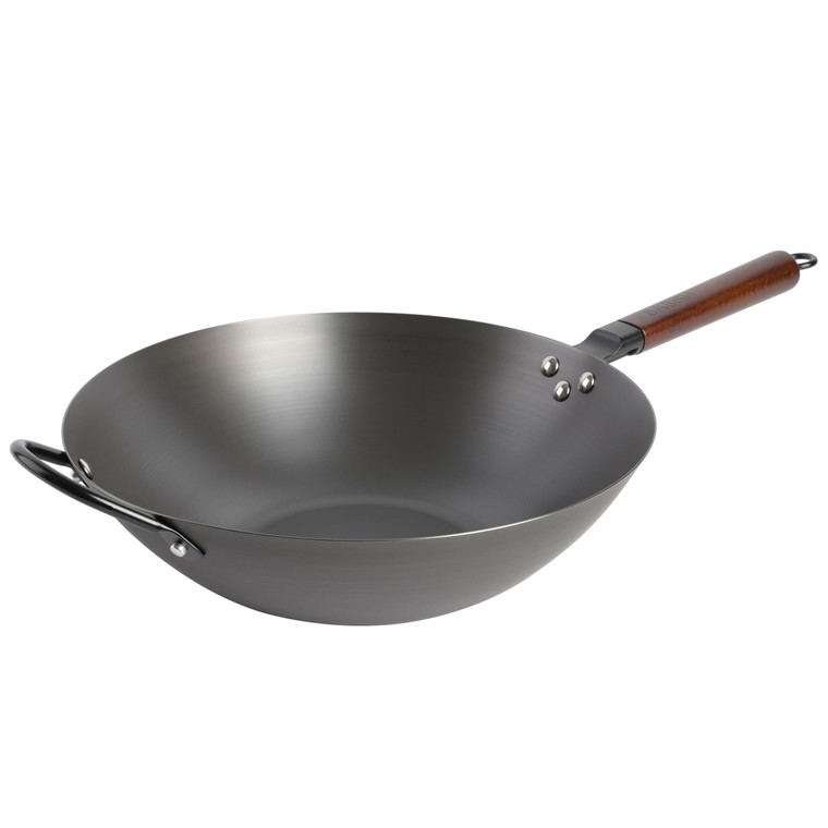 Babish 14 Inch Carbon Steel Flat Bottom Wok in Black D970-131286.01R