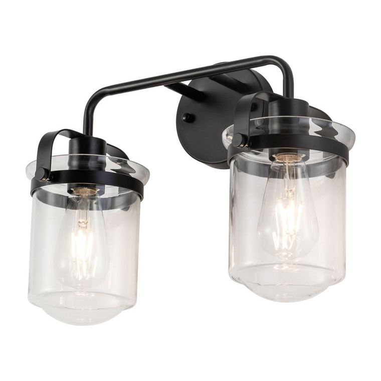 Wall Sconces Set of 2 with Clear Glass Shade,Modern Wall Sconce, Industrial Indoor Wall Light Fixtu T575-S0671279912