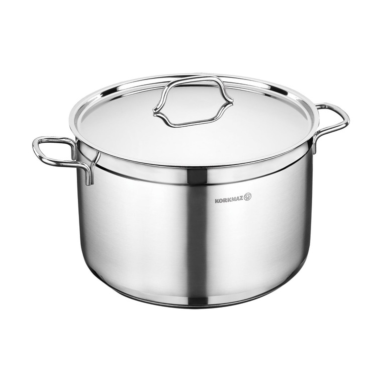 Korkmaz Alfa 2 Piece 5.5 Liter Stainless Steel Casserole Dish with Lid D970-A1020