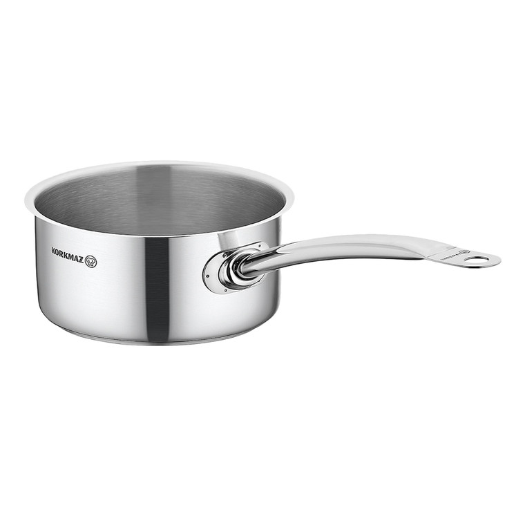 Korkmaz Gastro Proline 4.5 Liter Stainless Steel Saucepan in Silver D970-A2703
