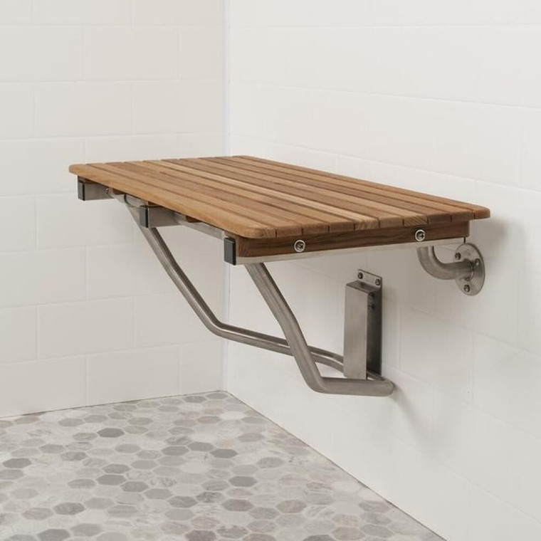 32" Premium Wall Mount Teak Shower Bench N270-402211