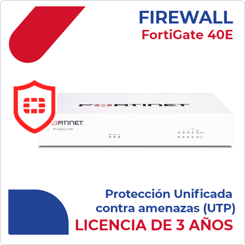 Licencia de  Fortinet FortiGate 40F 3 Años de Protección UTP