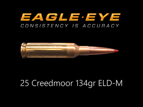 Eagle Eye 25 Creedmoor 134gr ELD-M precision match ammunition