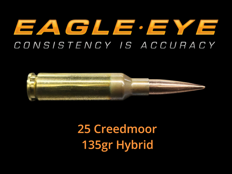 25 Creedmoor 135gr Berger Hybrid  Precision Match Ammunition