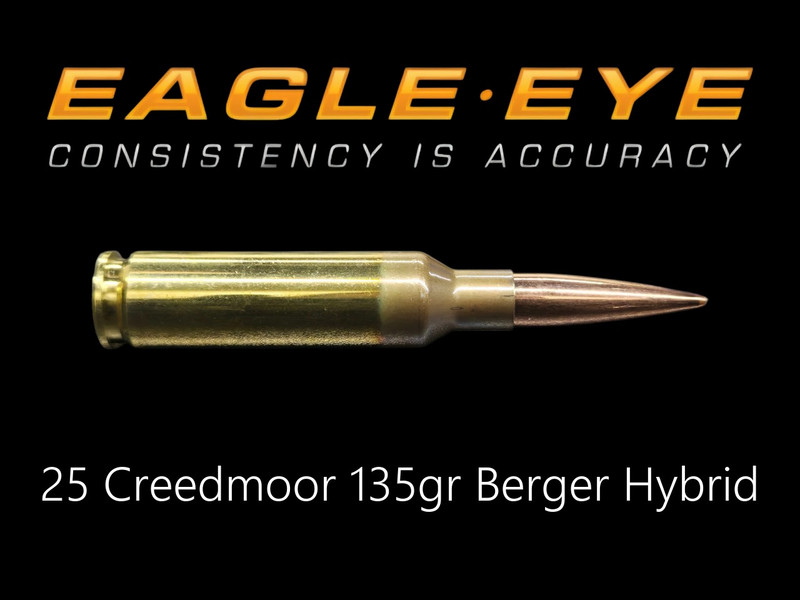 Eagle Eye 25 Creedmoor 135gr Berger Hybrid precision match ammunition