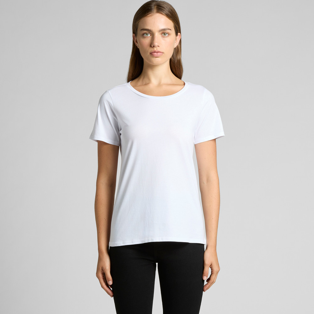 Wo's Shallow Scoop Tee — 4011