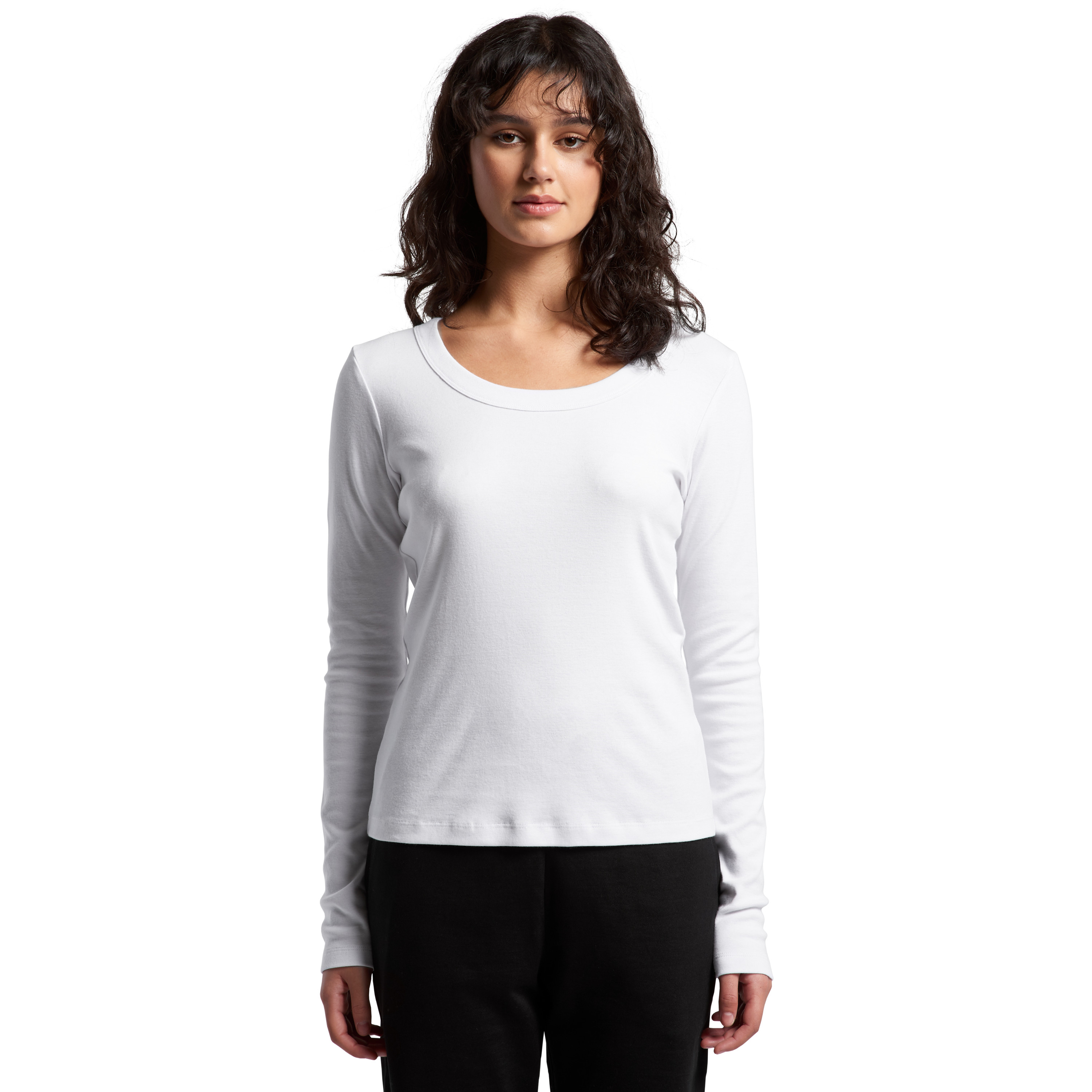 Wo's Organic Rib L/S Tee - 4075 - AS Colour AU