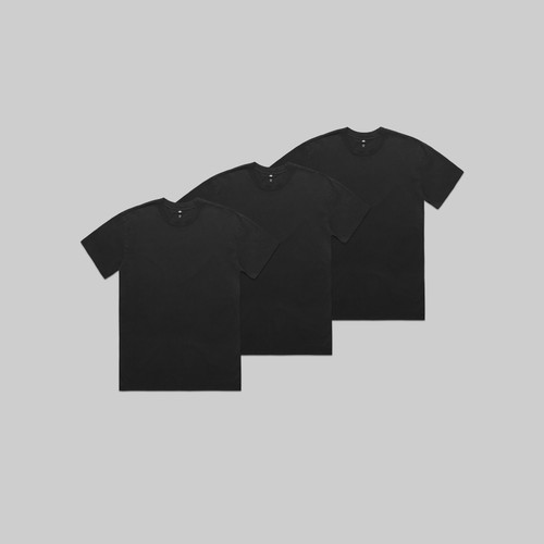 Faded Black Heavy Faded Tee Bundle | 3 Pack