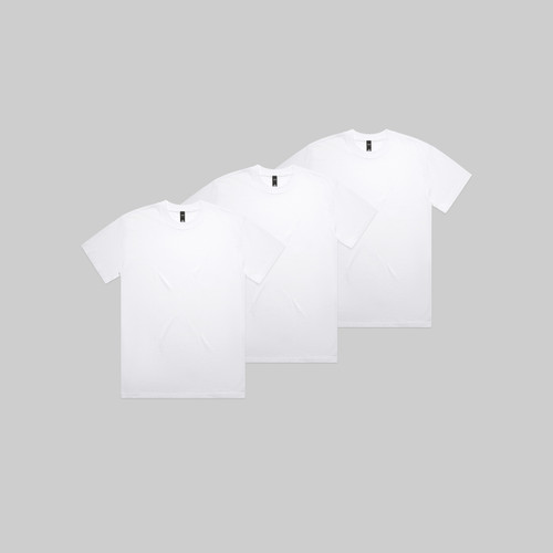Faded White Heavy Faded Tee Bundle | 3 Pack