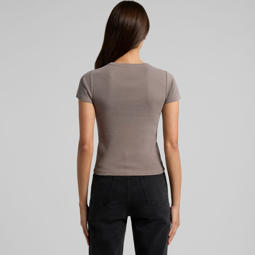 Wo's Faded Organic Rib Tee | 4036