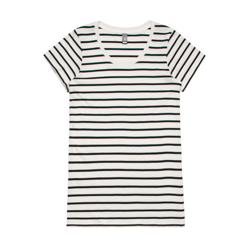 Wo's Loop Stripe Tee  | 4023S