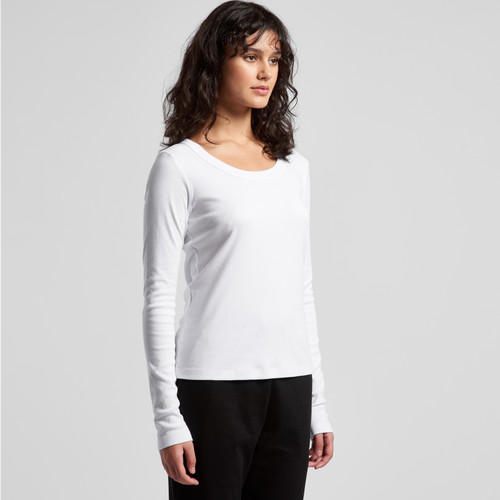 Wo's Organic Baby Rib L/S Tee | 4075