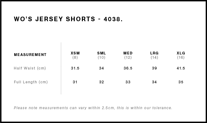 Wo's Jersey Short - 4038S