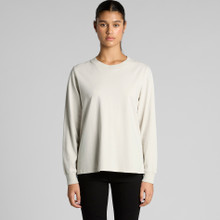 Wo's Heavy Faded L/S Tee – T Shirts – AS Colour – available in FADED BLACK, FADED BONE, FADED GREY – thumbnail 12 of 12