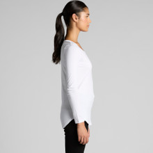 Wo's Mali L/S Tee – T Shirts – AS Colour – available in BLACK, WHITE – thumbnail 3 of 10