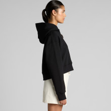 Wo's Relax Crop Hood – Hoodies – AS Colour – available in BLACK, BONE – thumbnail 5 of 10