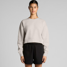 Wo's Relax Crop Crew – Pullovers – AS Colour – available in BLACK, BONE – thumbnail 10 of 10