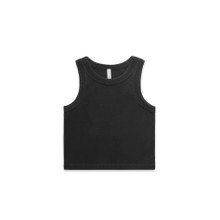 Wo's Faded Organic Rib Crop Tank – Singlets – AS Colour – available in FADED BLACK, FADED GREY – thumbnail 1 of 10