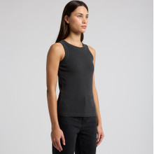 Wo's Faded Organic Rib Tank – T Shirts – AS Colour – available in FADED BLACK, FADED GREY – thumbnail 6 of 10